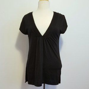 Deep V Flutter Sleeve Top